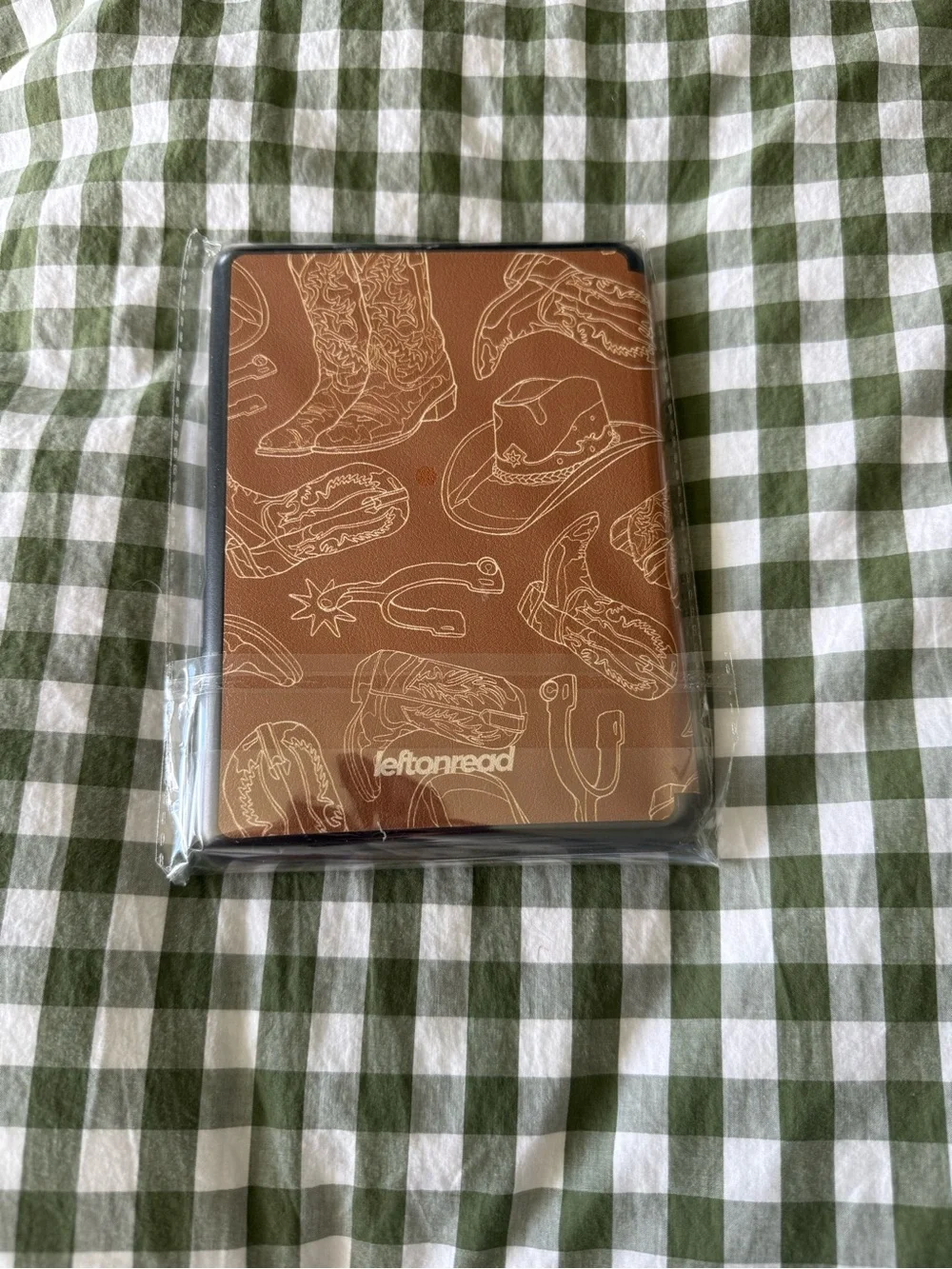 Brown Cowboy Boot Pattern kindle paperwhite 11th gen case